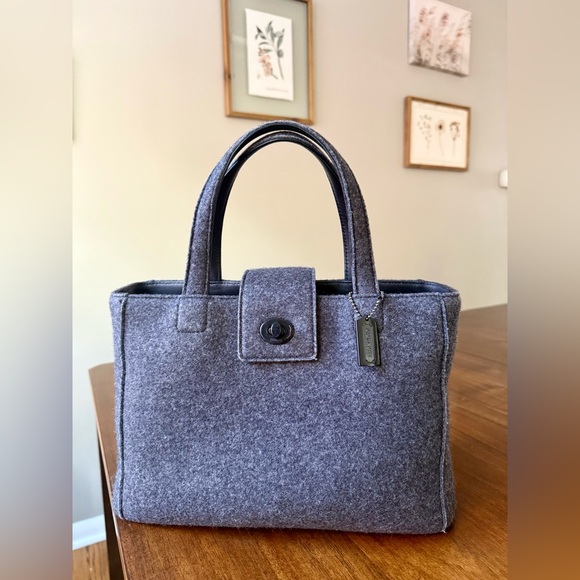Coach Handbags - Vintage Coach Handbag German Wool Mini Turnlock Y2K 2000